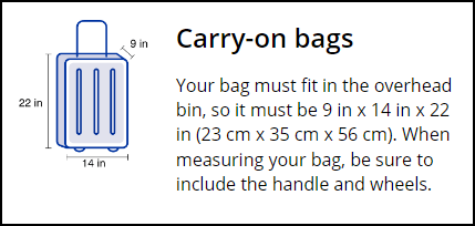 United Airlines Checked and Carry-on Bags Information